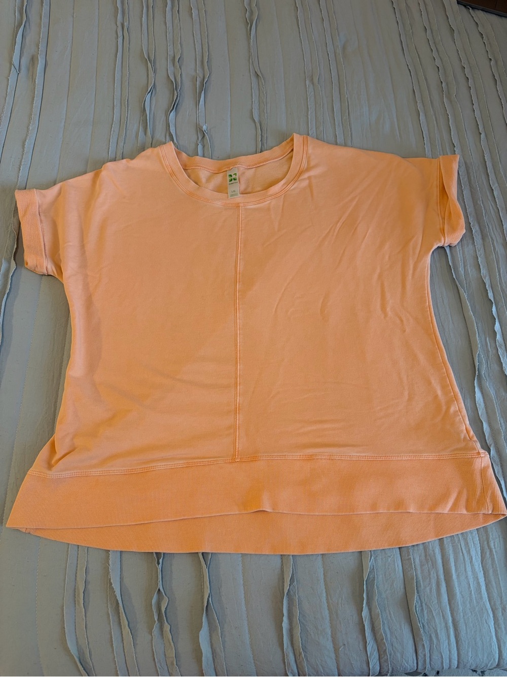 GreenTea Peach Short Sleeve Crewneck Top | Size Large